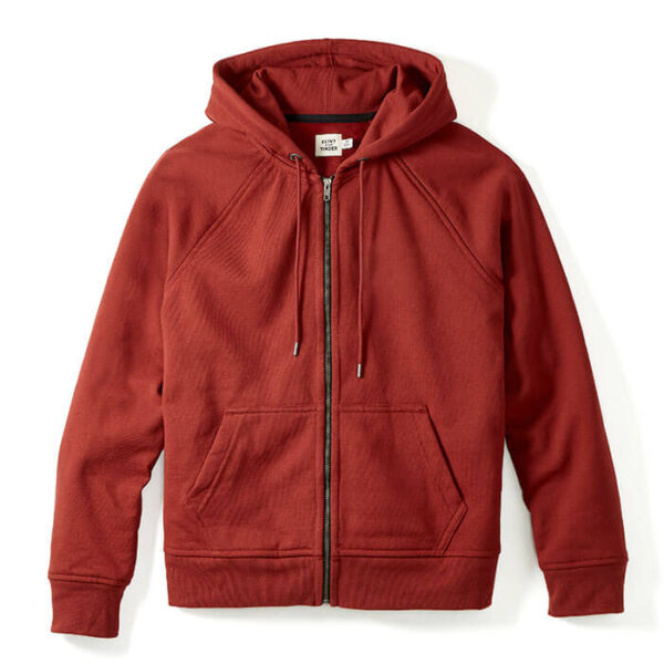 Red Wool & Polyester Hoodie